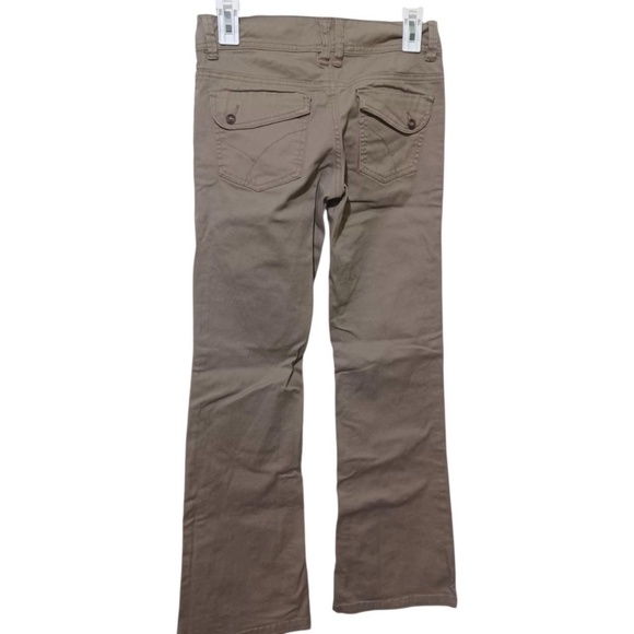 tan union bay low rise flare pants - Picture 2 of 4